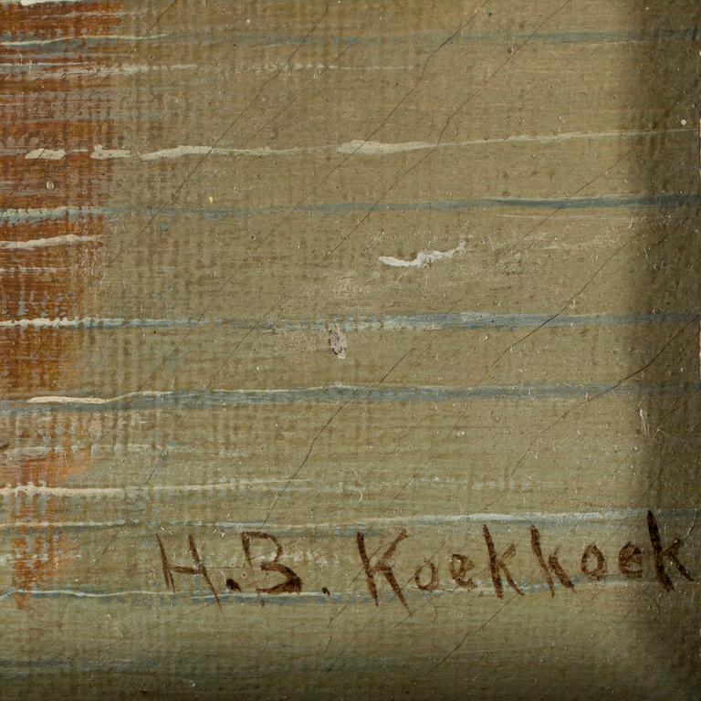 HENDRIK BAREND KOEKKOEK, olja på duk, sign.