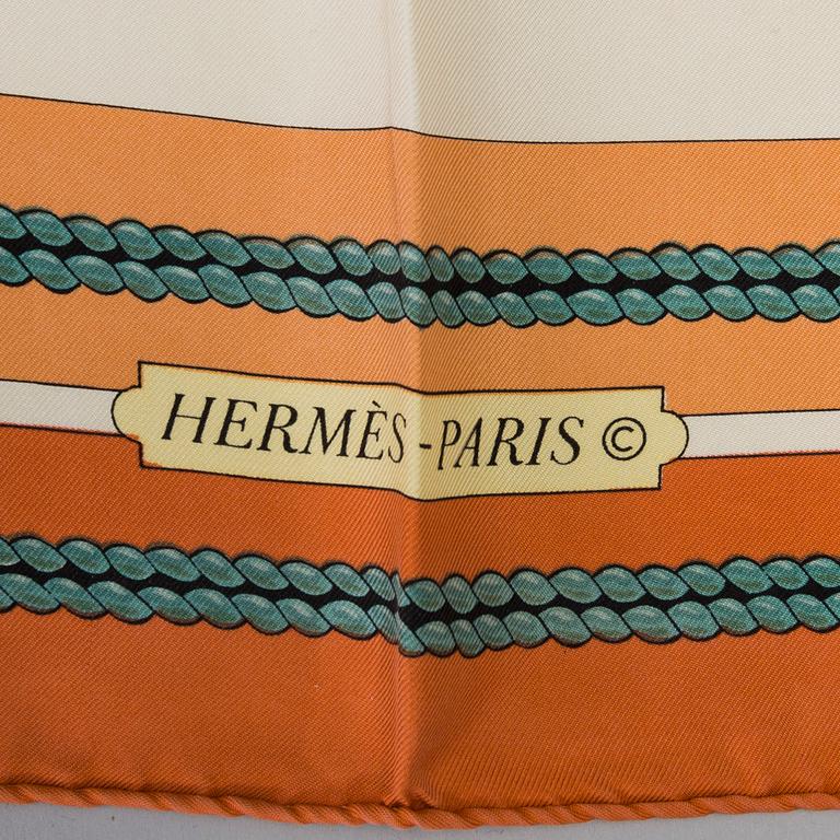 SCARF, Hermès, "Chateau D'Arrière orange", issued 1974.