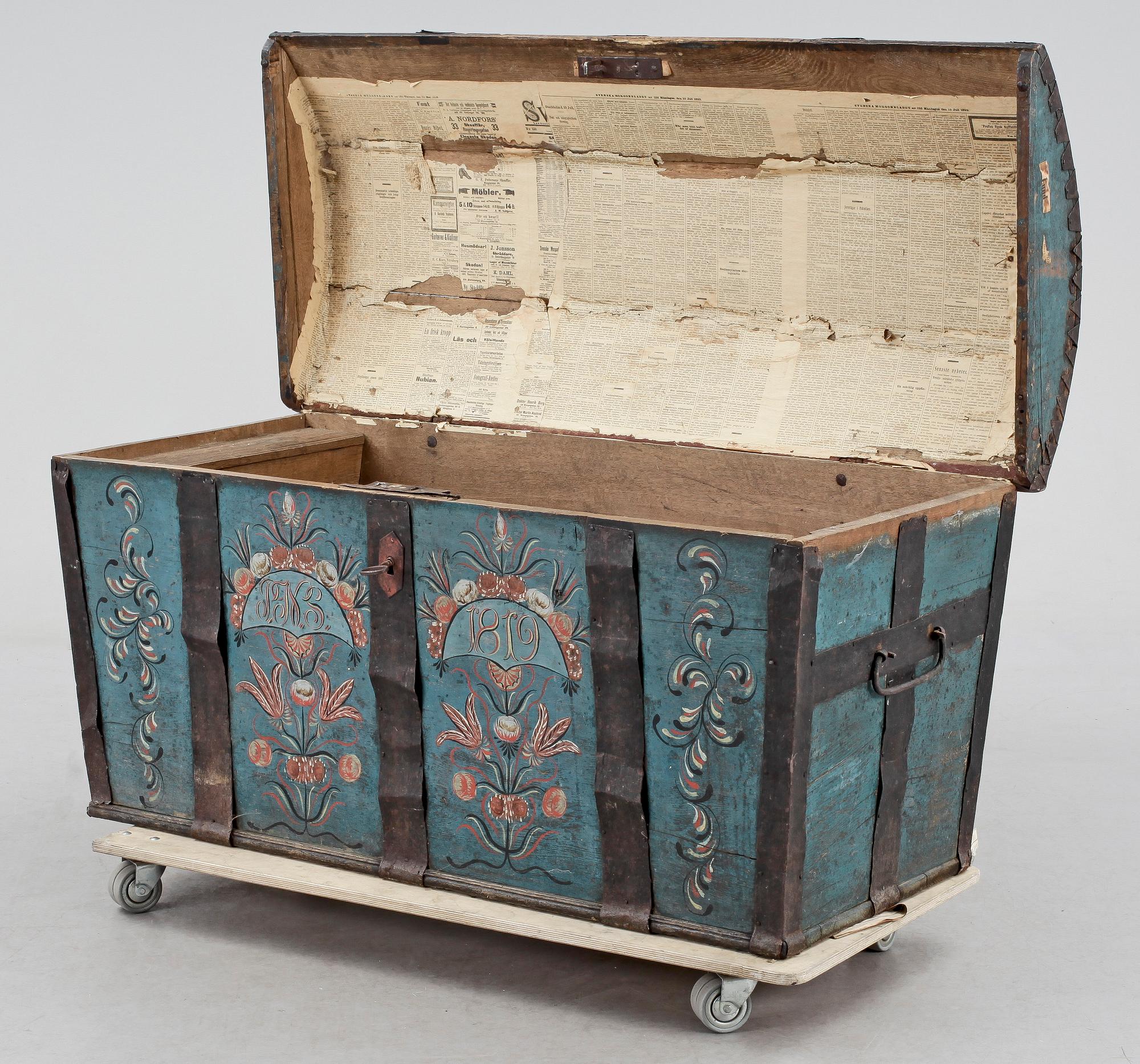 KISTA, allmoge, tillskriven Stenström, verksam i Torna och Bara härad, Skåne, bär dat 1819.
