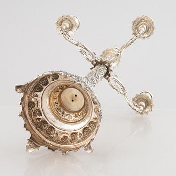 Candelabrum, silver, 20th century.