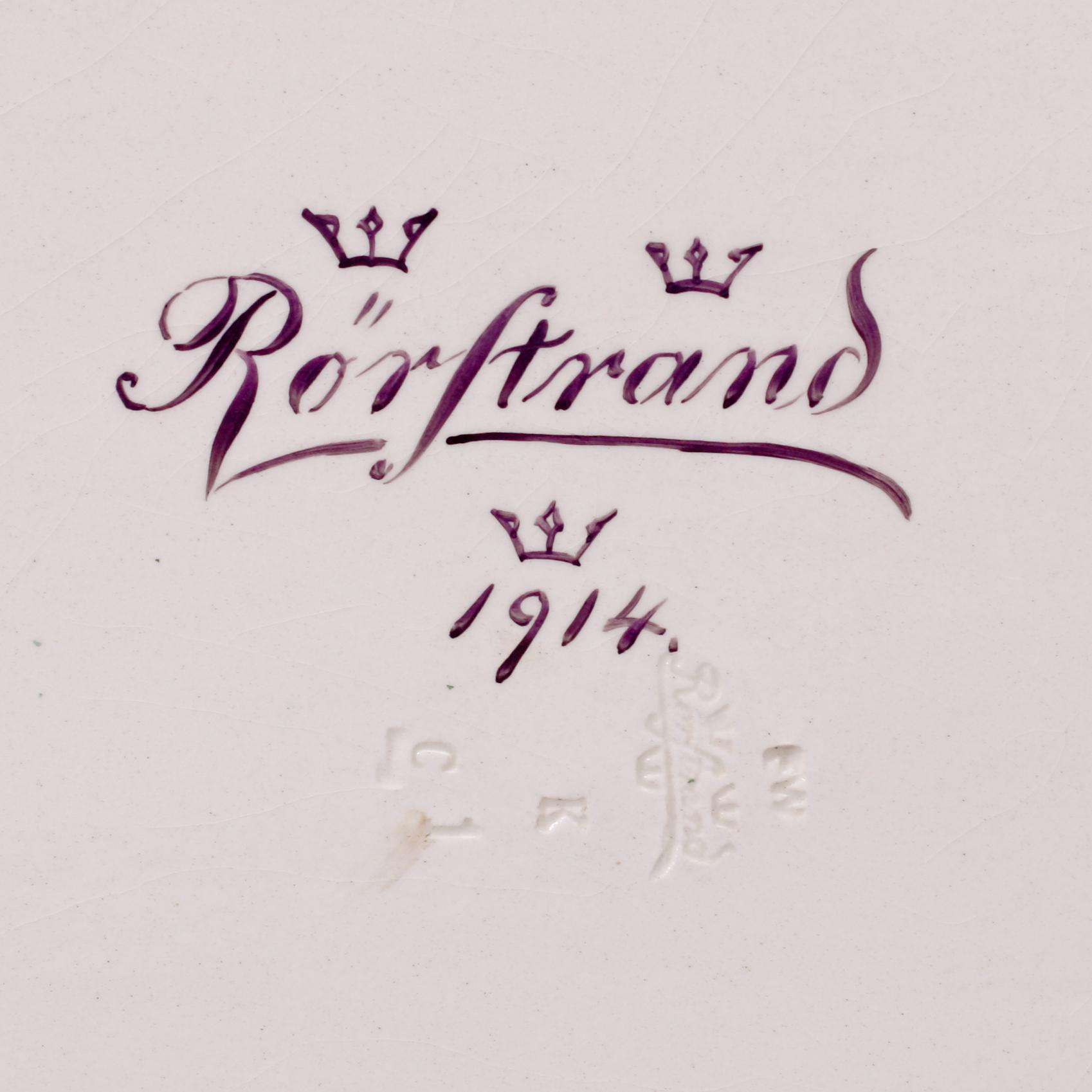 TEBORD, rokokostil, fajans, Rörstrand, 1914.