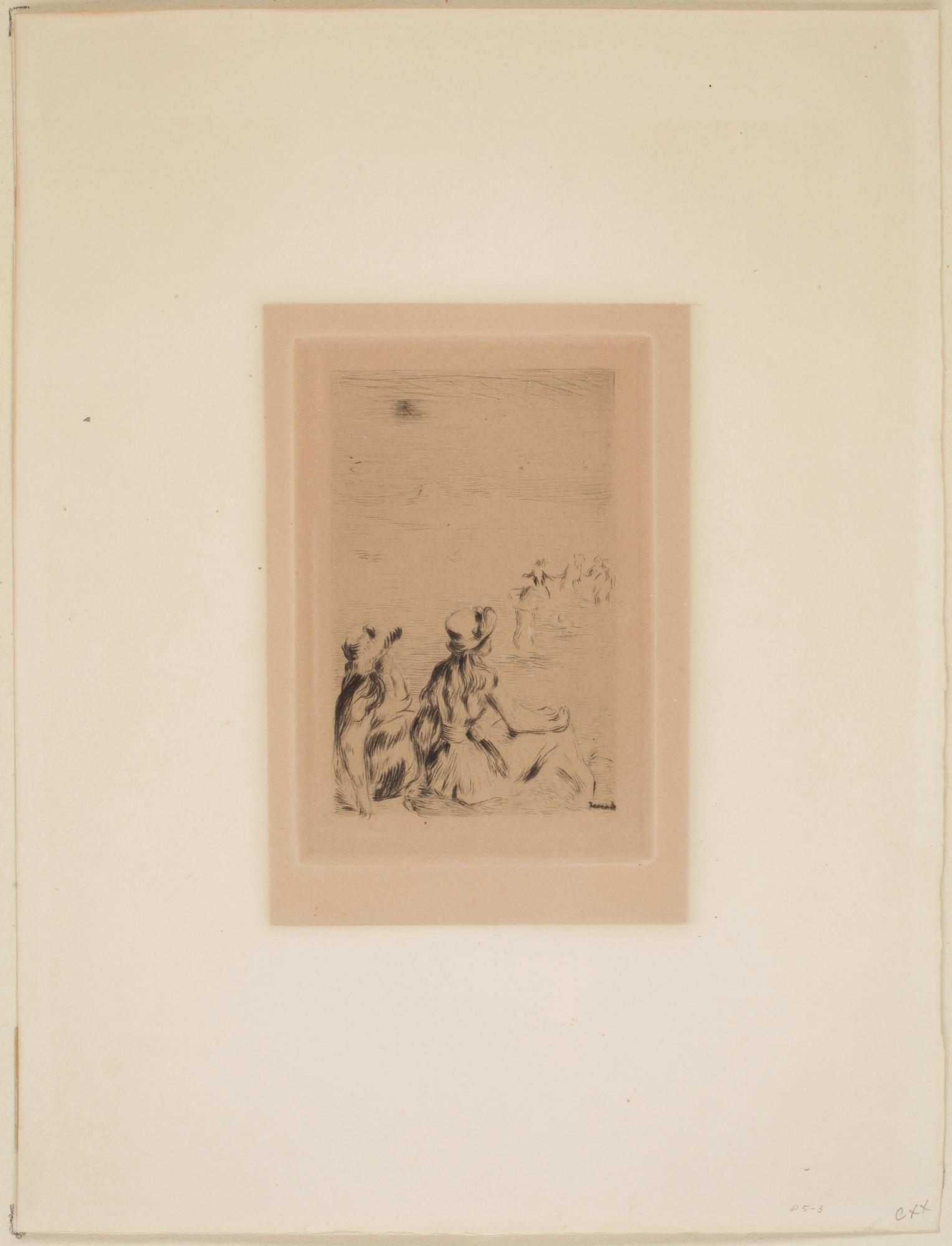 AUGUSTE RENOIR, torrnål, utförd 1892. osign.