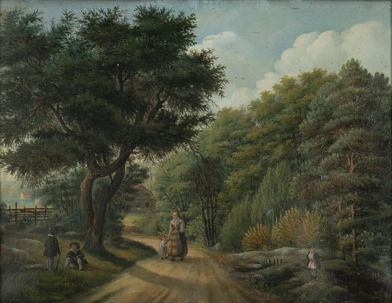 Unknown artist, 19th century, Figures on a Path.