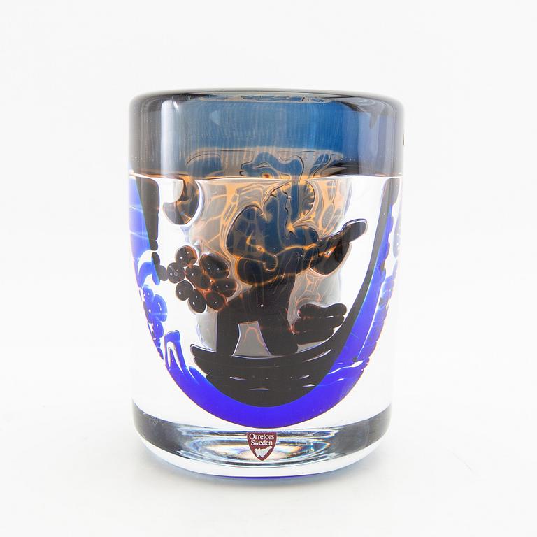 Edvin Öhrström, vas "Gondoljären", Ariel Orrefors signerad 1987.