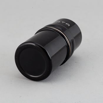 A 'Curta, Type I' calculator developed by Curt Herzstark, Contina AG Mauren, Lichtenstein, designed in 1947.