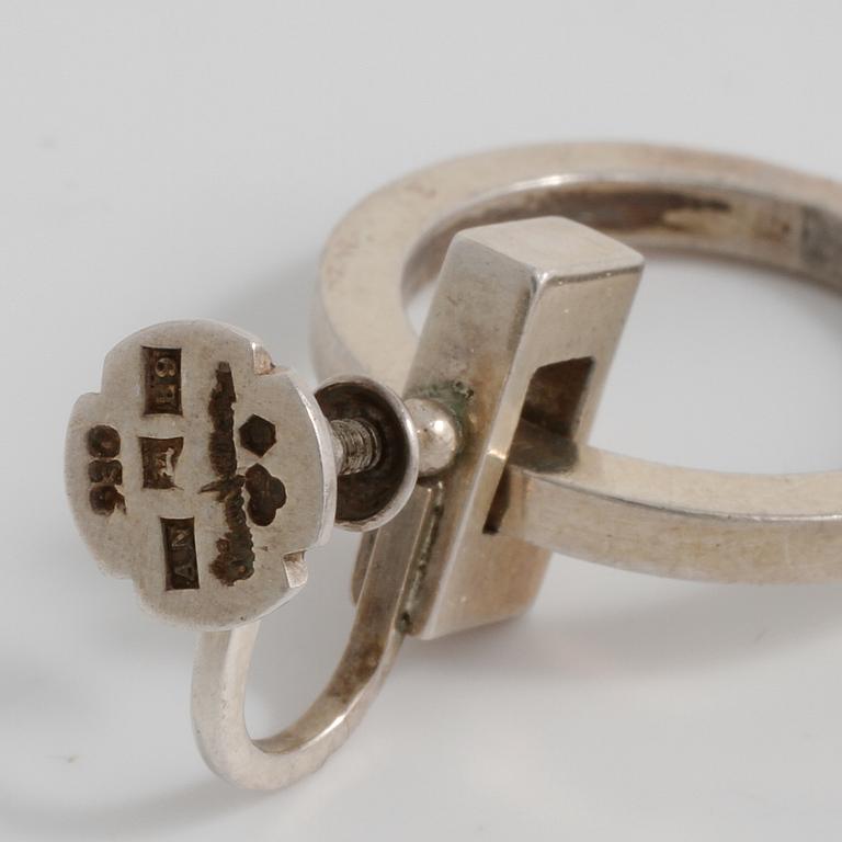 WIWEN NILSSON, Lund, 1955, örhängen.