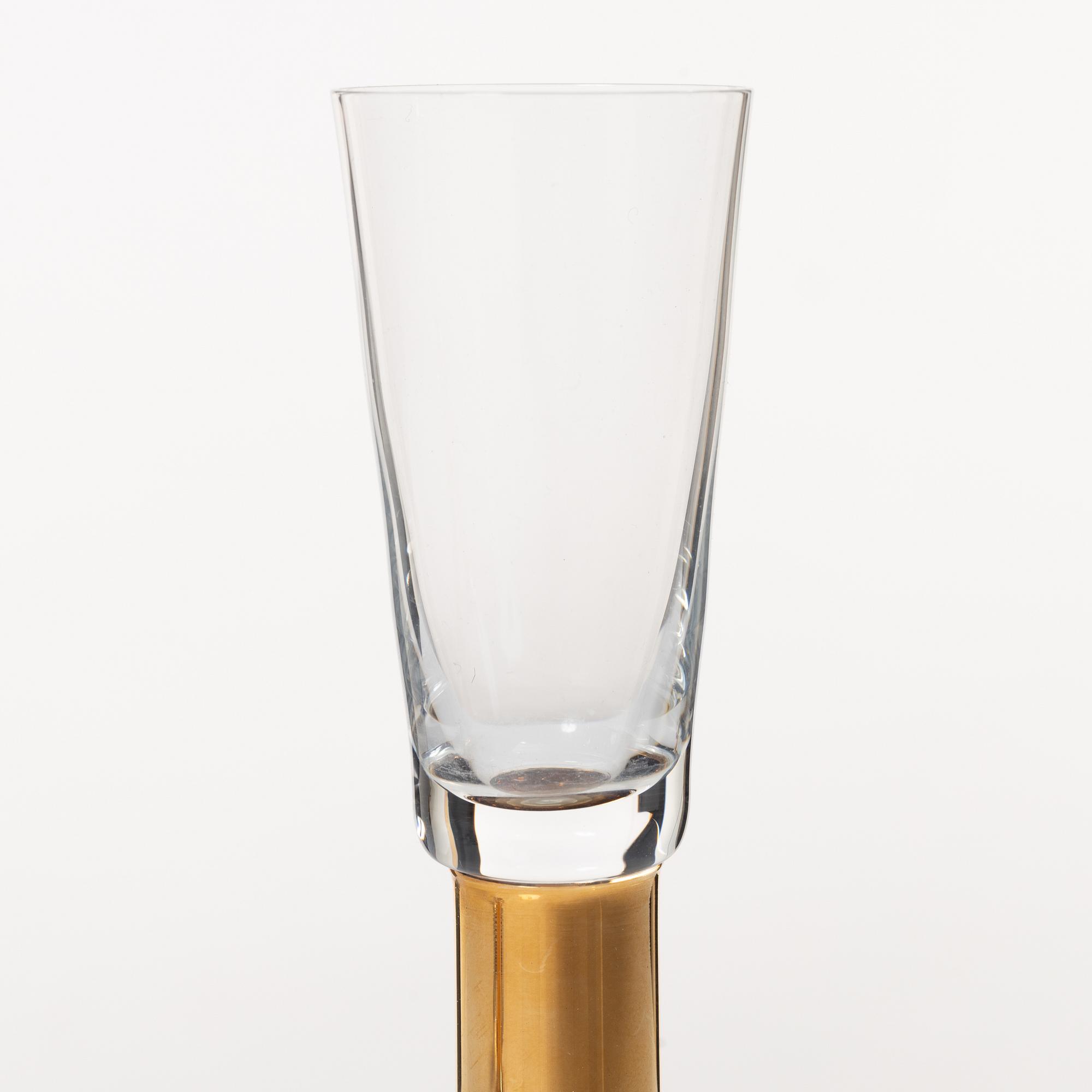 Gunnar Cyrén, glasservisdelar, 12 st, "Nobel", Orrefors.