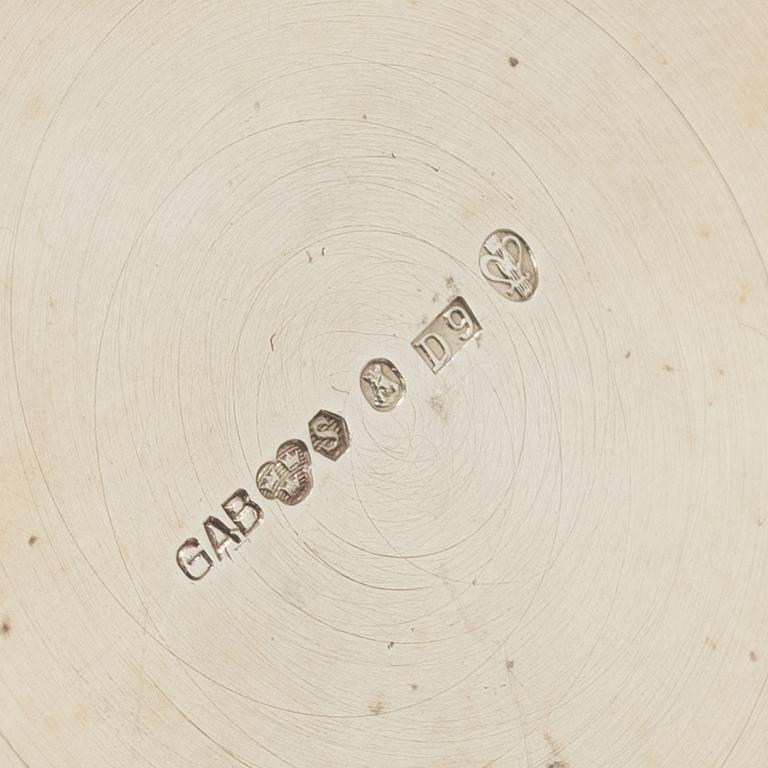 13 pieces of silover for the table, different makers including C.G.Hallberg and GAB, Sweden.