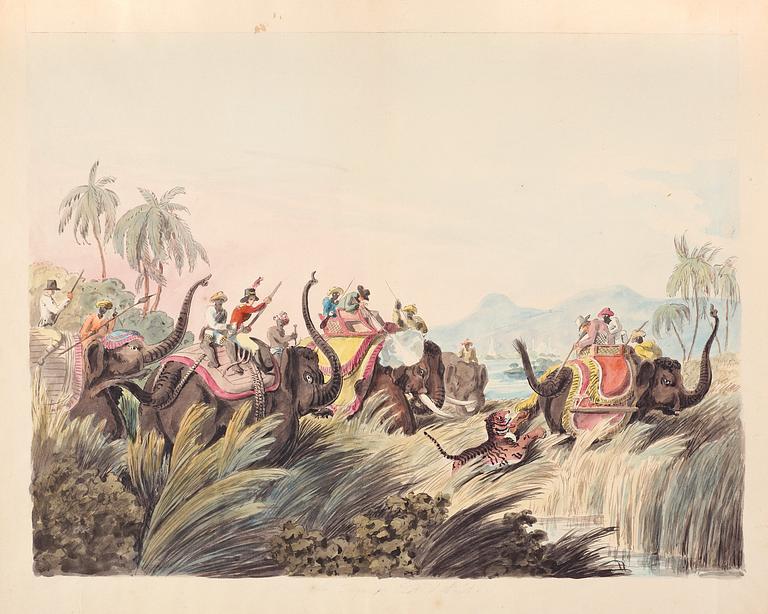 OKÄND KONSTNÄR, akvarell, 1800-talets första hälft.