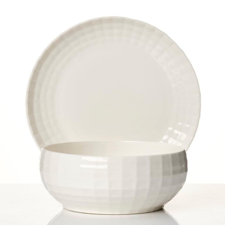 Claesson Koivisto Rune, "Wireframe", porcelain bowls (7), prototypes, Sarasa, Japan, 2007.