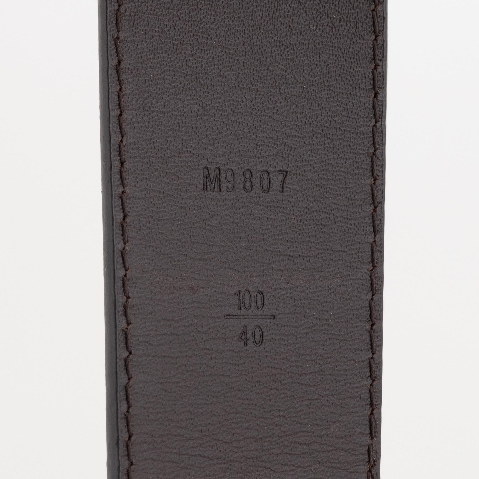 Louis Vuitton, skärp, "LV Initiales", storlek 100, 2011.