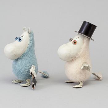 Two 1950-60s Moomin characters by Atelier Fauni, Finland.