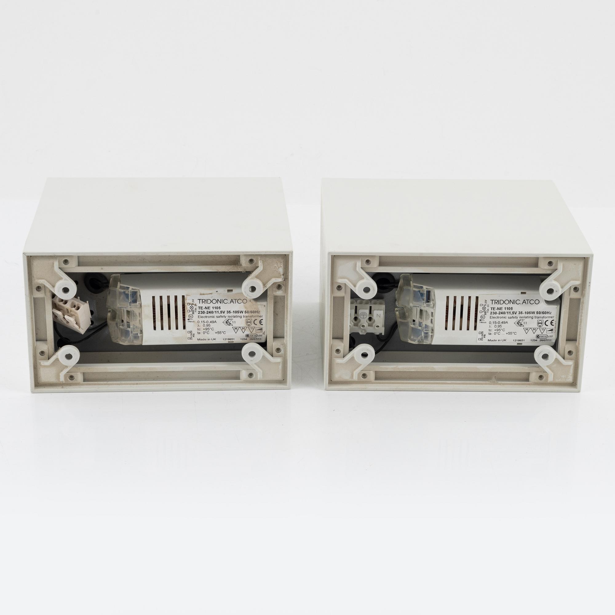 Flos, a pair of  'Compass Box' ceiling light,