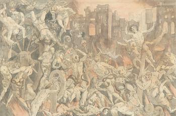 Hieronymus Bosch, his art, 18th century, Sodom & Gomorrah.