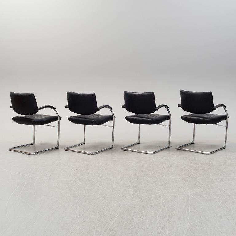 Four Vitra armchairs, 20th century.