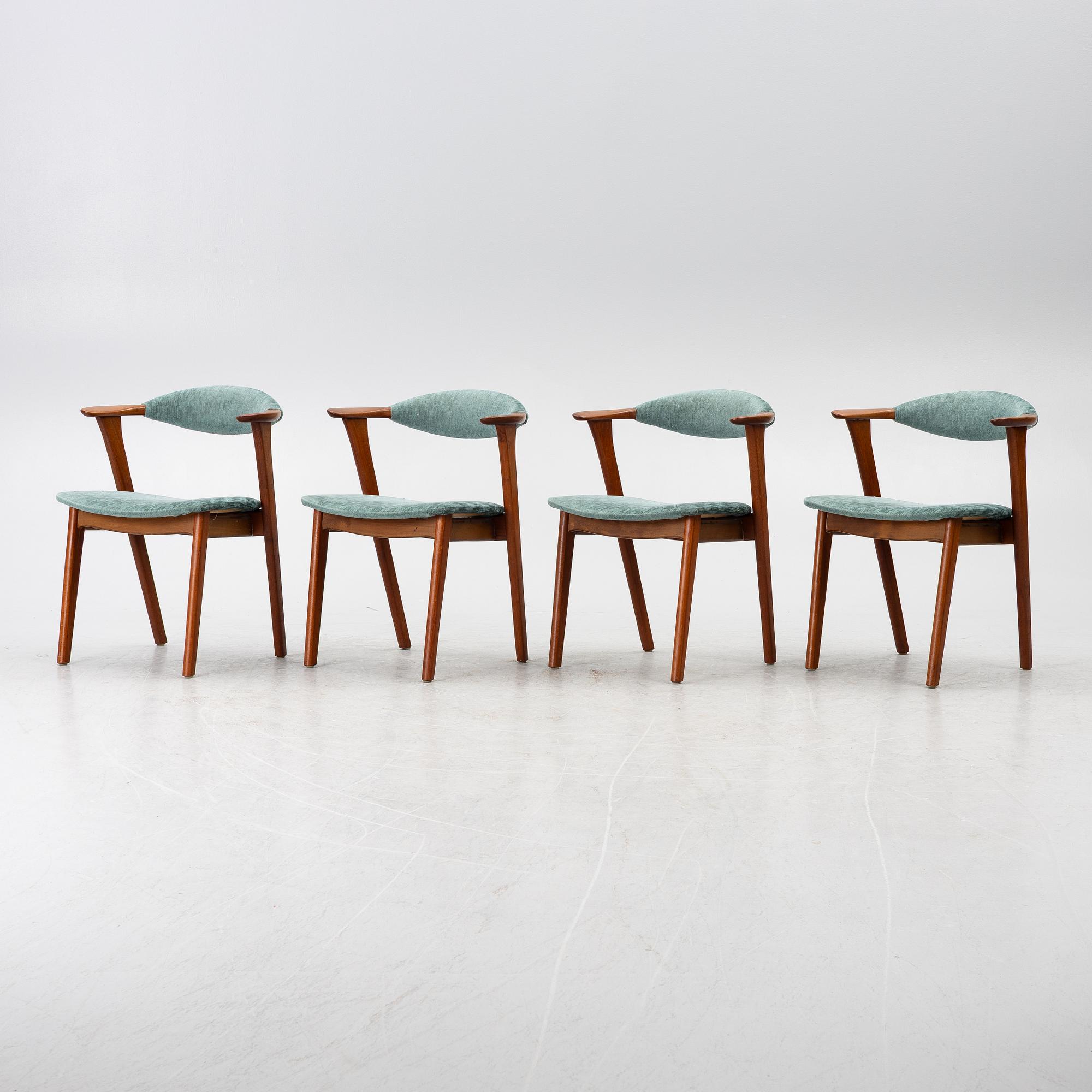 Erik Kirkegaard, chairs, set of 4, Høng Stolefabrik, Denmark, 1960s.
