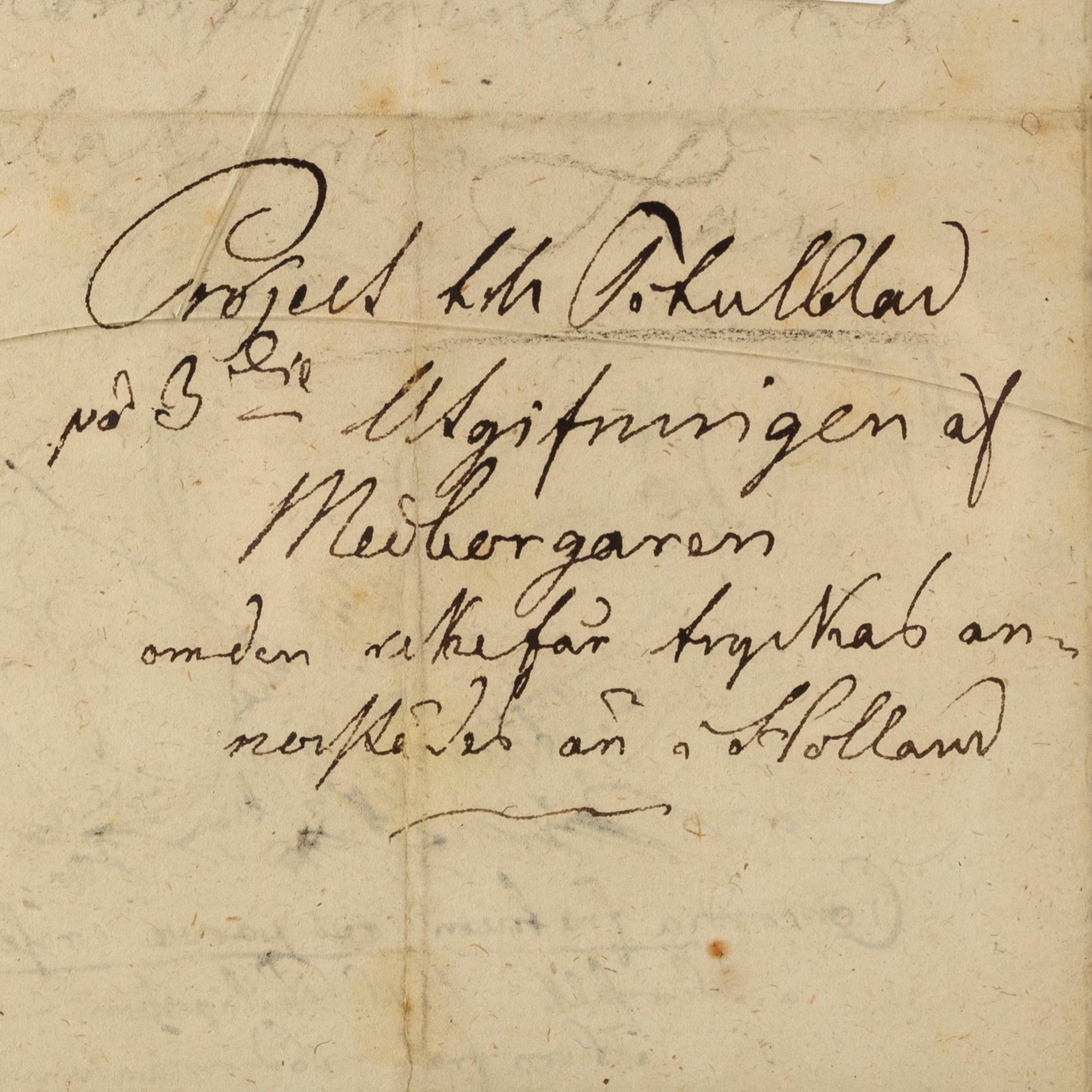 CARL AUGUST EHRENSVÄRD, attributed to, ink drawing.