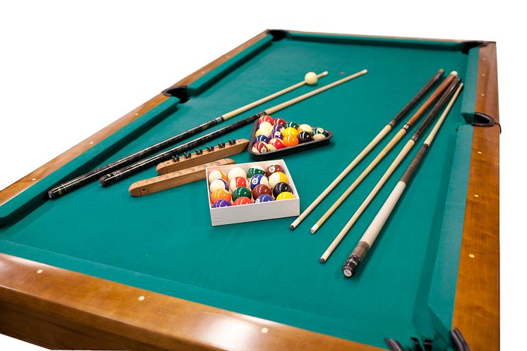 BILJARDBORD, "Lincoln", Brunswick Billiards,  25mm skifferskiva, 224 x 112, hemmabord, 1900-talets slut.