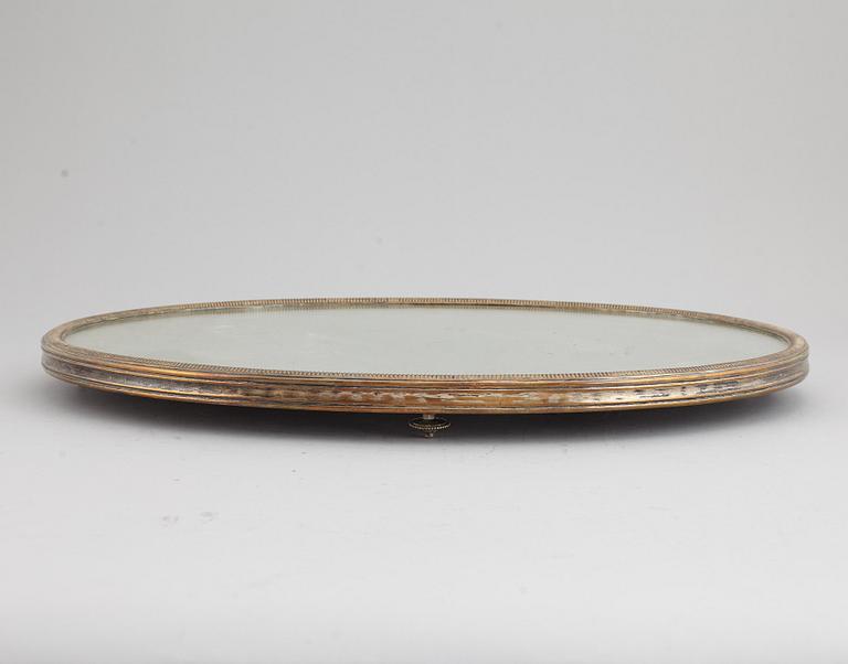 A argent hache table top, England, circa 1900.