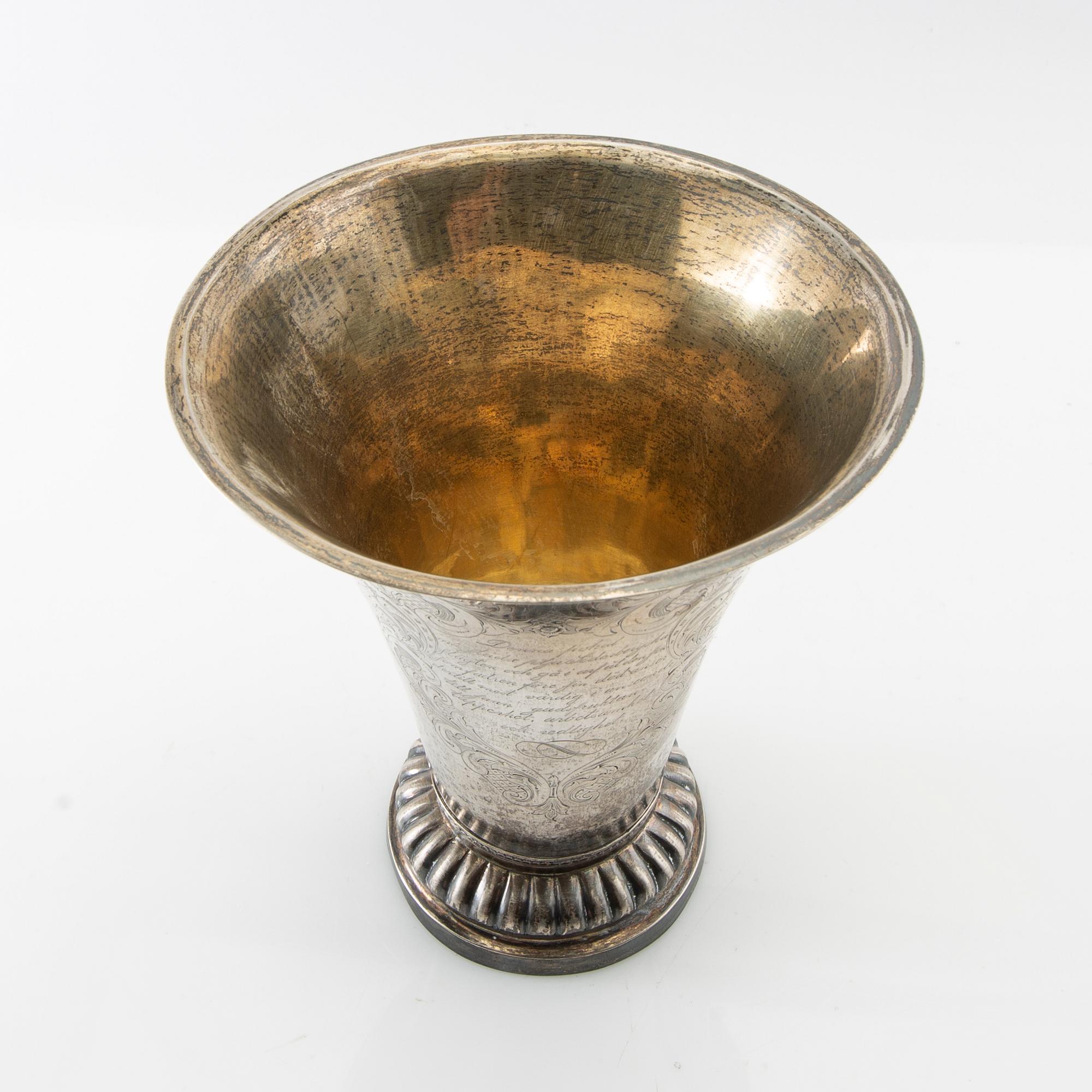 Svante Thomson & Co cup silver Malmö 1854.