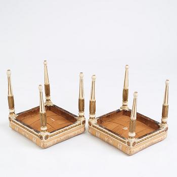 Taburetter, ett par, tidigt 1800-tal, Sengustavianska.