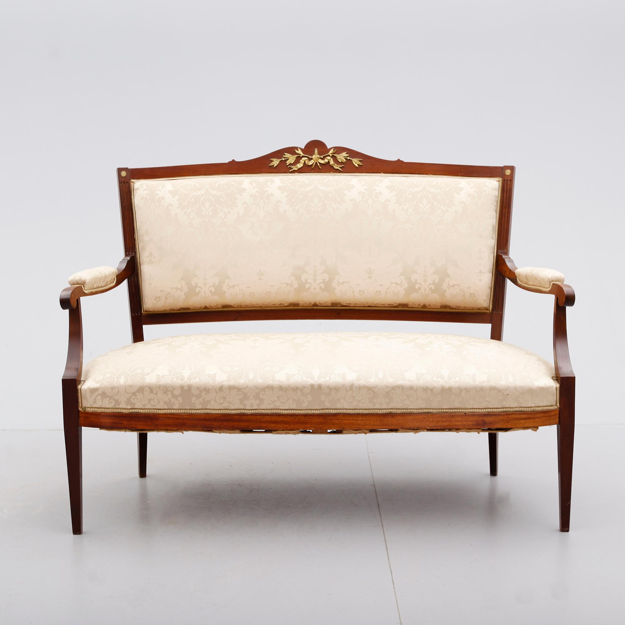 SOFFA OCH 4 STOLAR, Louis XVI-stil, 1900-talets första hälft.