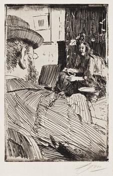 ANDERS ZORN, etching, 1896, signed with pencil.