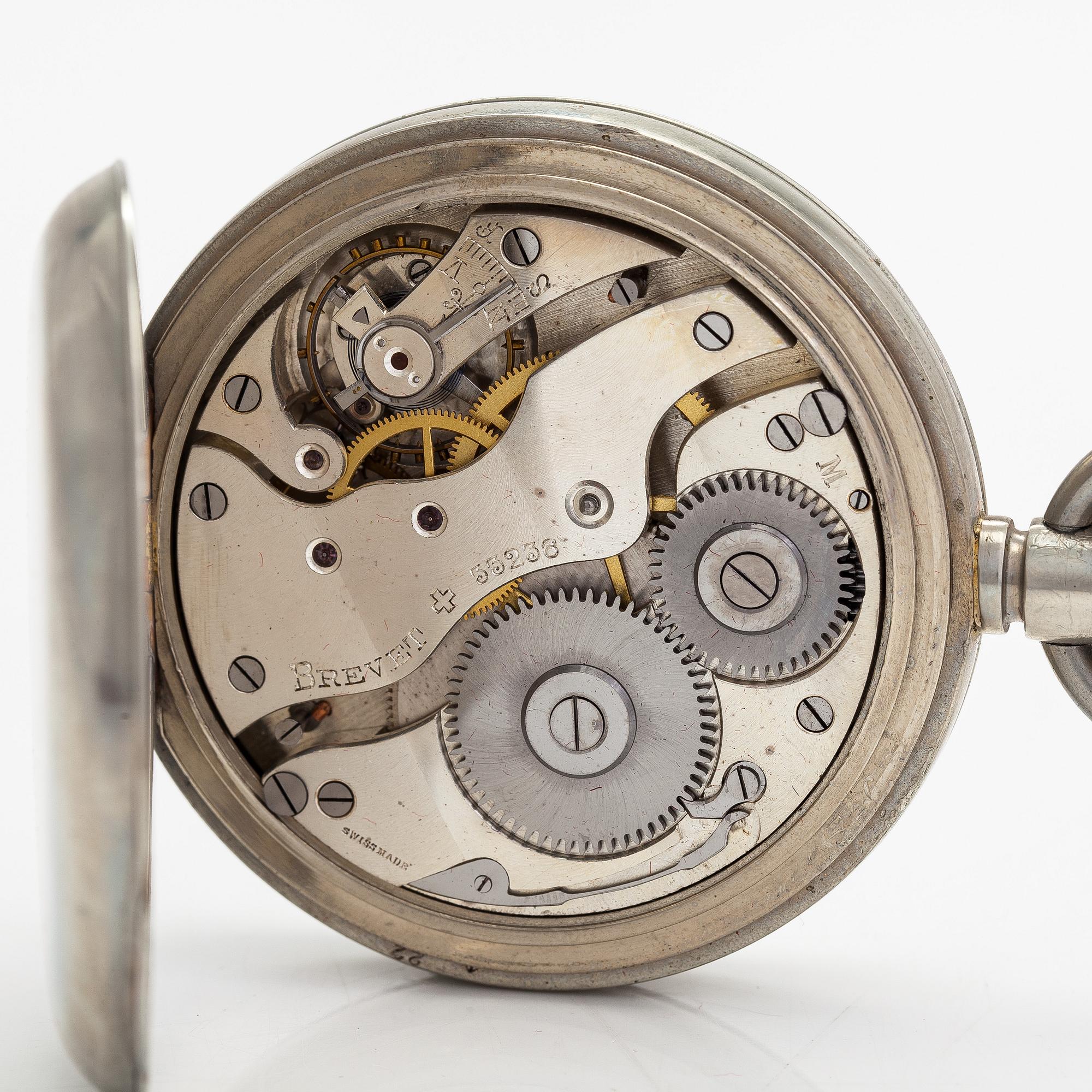 Travel watch/pocket watch, 66 mm.