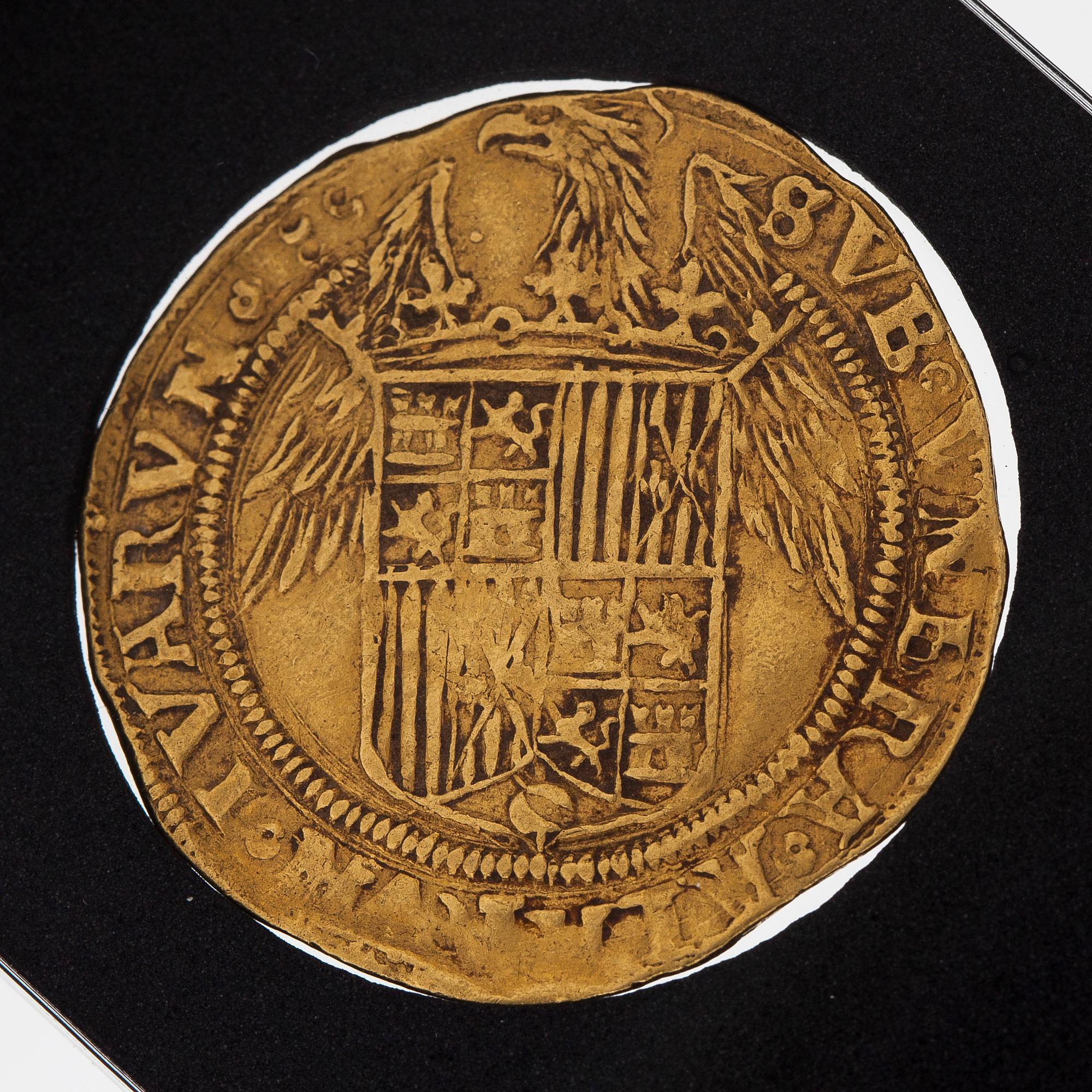 Coin, 2 ducats, Ferdinand V and Isabella I, gold 99%.