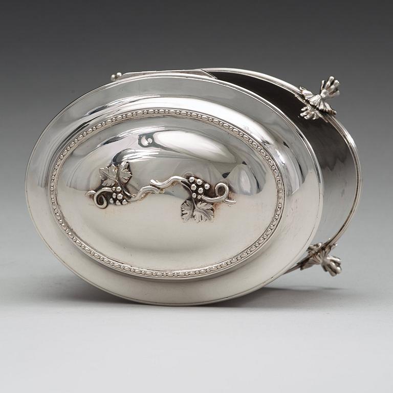 PEHR ZETHELIUS, Stockholm 1798, sockerskrin, silver, gustavianskt.