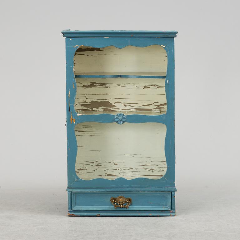 A wall-hung vitrine, late 19th Century.