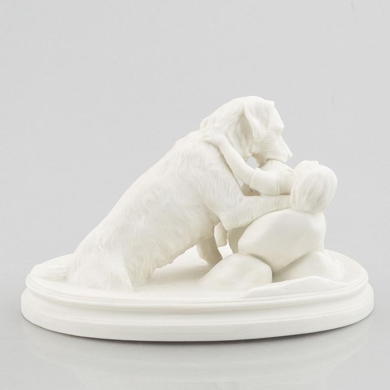 A biscuit porcelain figurine, 'Lifräddningen' Gustafsberg 1921.