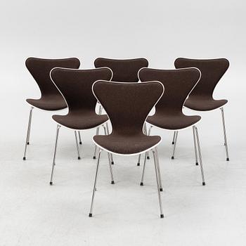 Arne Jacobsen, stolar 6 st, "Sjuan", Fritz Hansen, 2013.