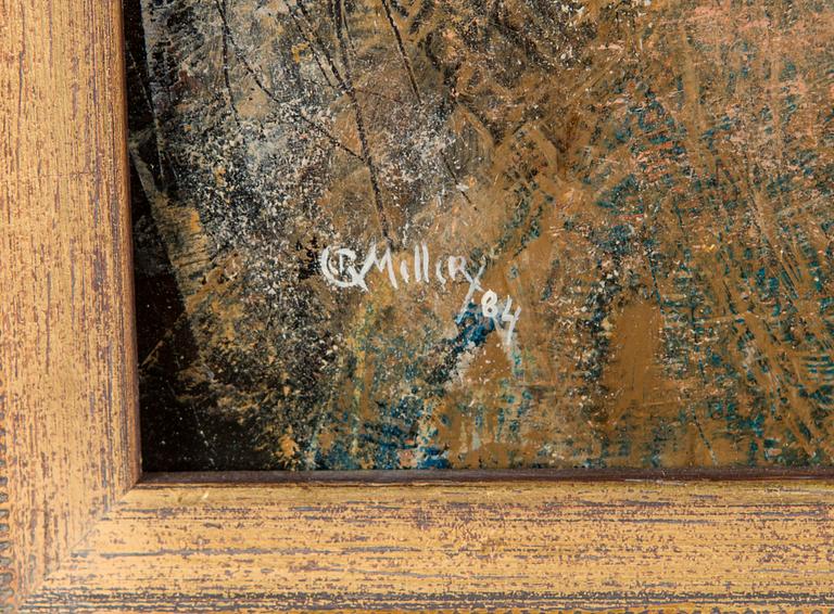 Reijo Meller, oil on board, signed and dated -84.