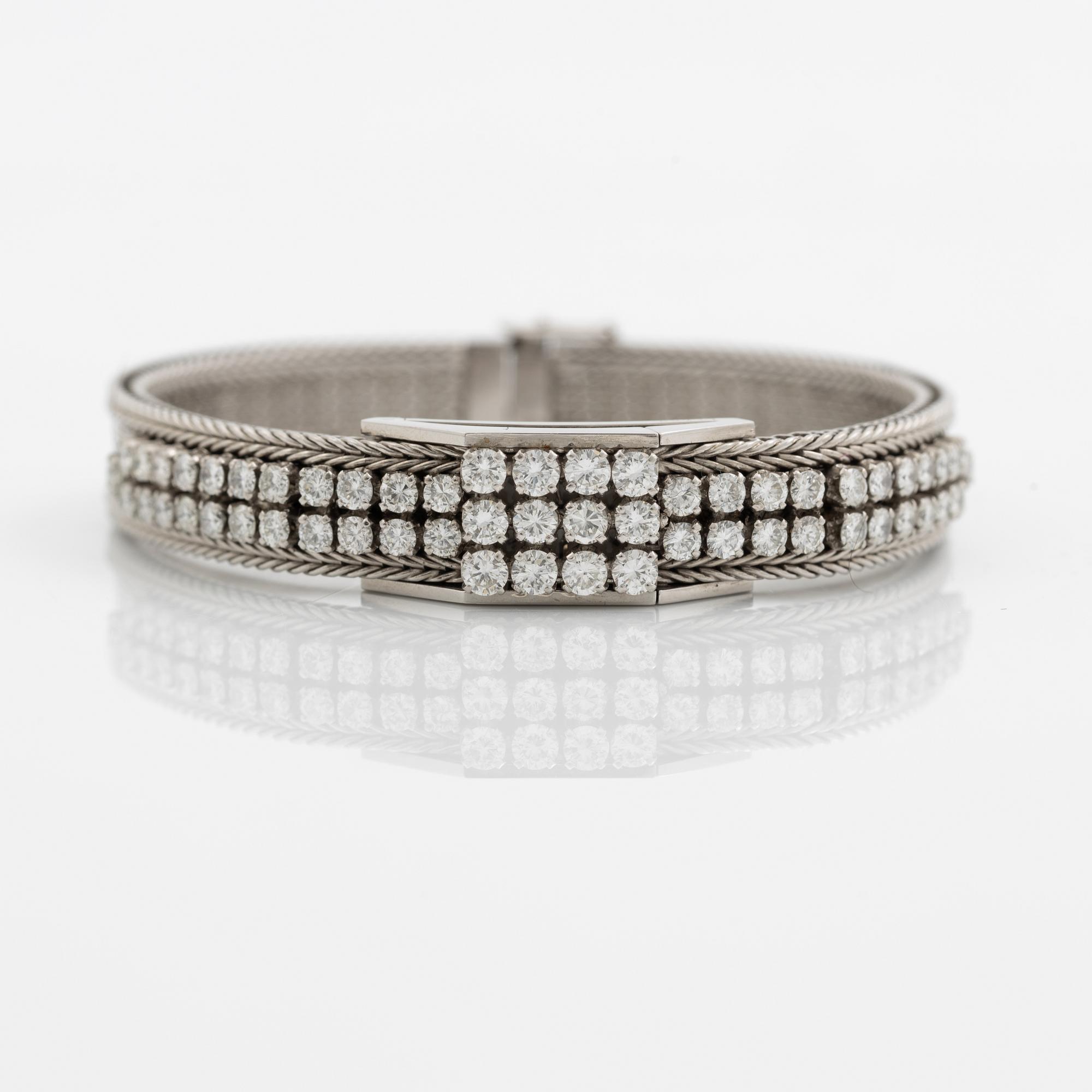 Aftonklocka/smyckeur, Blancpain,  18K vitguld med briljantslipade diamanter.