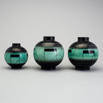 2 vases of the "V series", Ilse Claesson, Rörstrand 1930´s.
