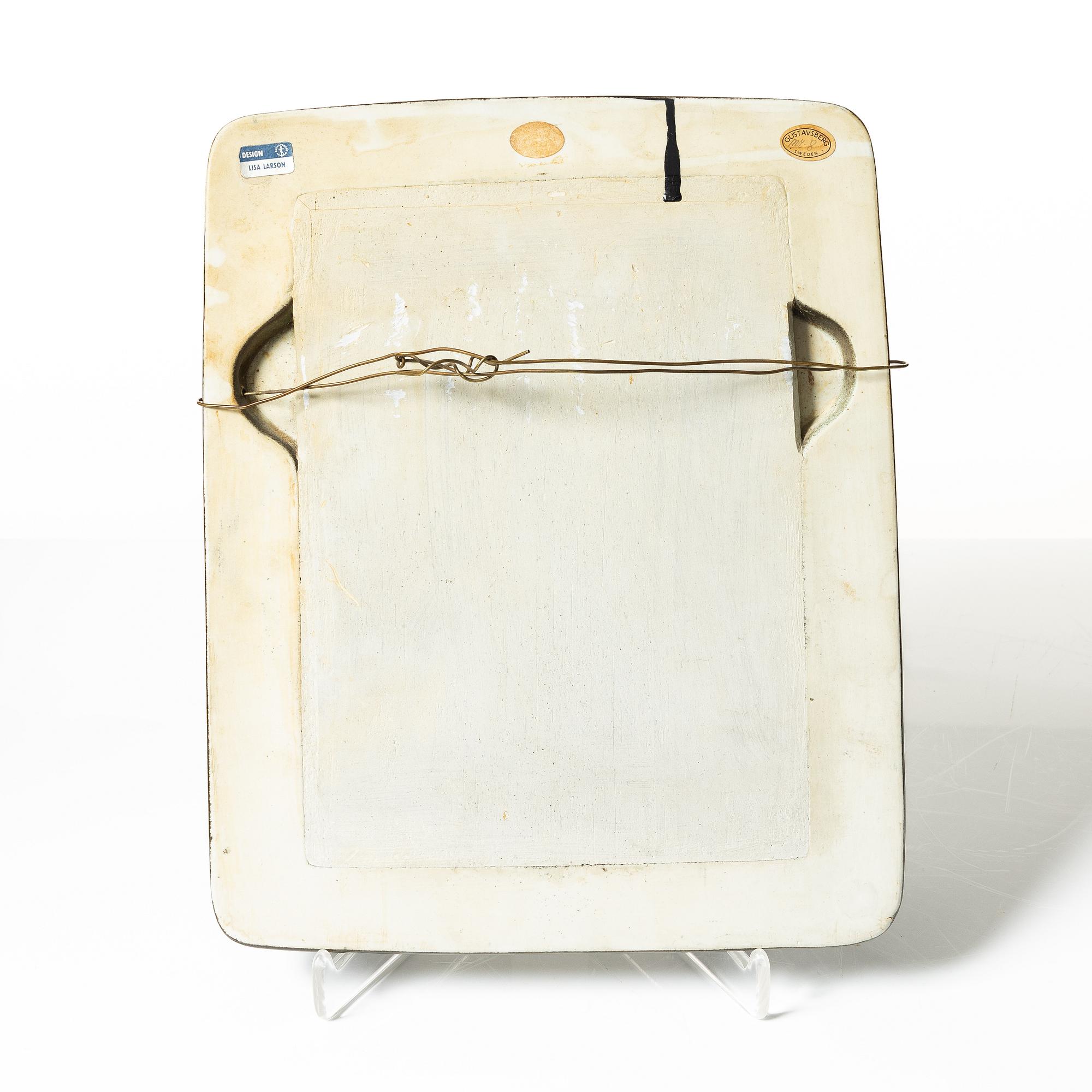 Lisa Larson, mirror from "Harlequin", Gustavsberg, 1960.