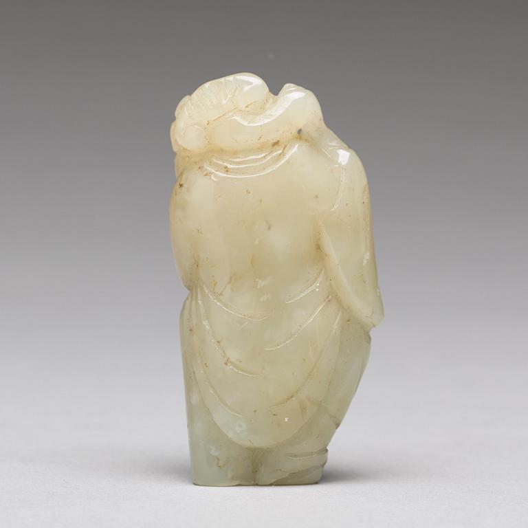 A nephrite sculpture, late Qingdynasty.