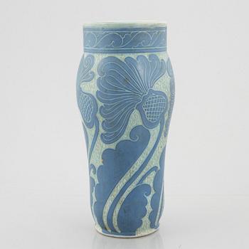 Josef Ekberg, a 'Sgraffito' creamware vase, Gustafsberg 1918.