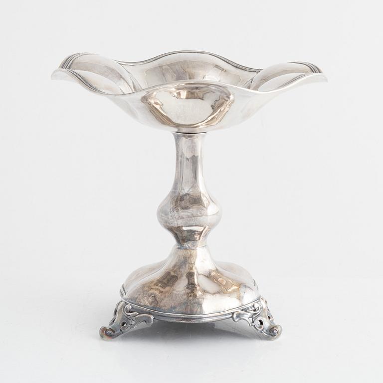 Gustaf Möllenborg, skål på fot, silver, Stockholm, 1856.
