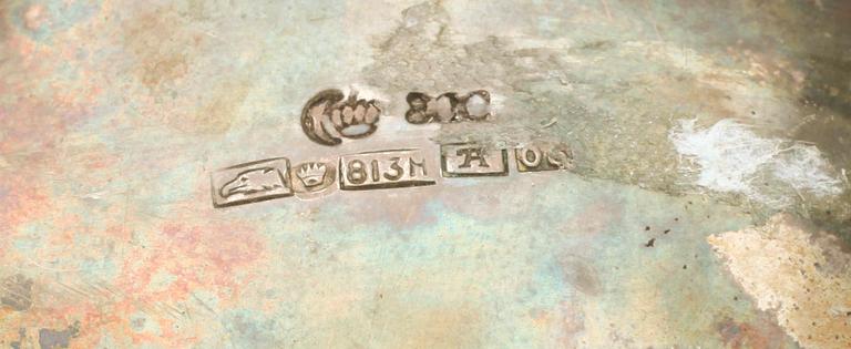 PARTI SILVER, 4 delar, Birmingham, England 1800-talets slut, samt Tyskland. Vikt 530 g.