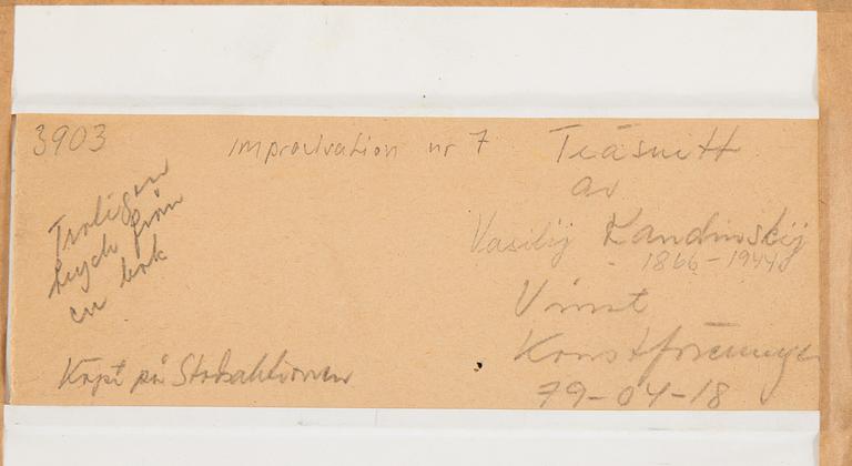 WASSILY KANDINSKY, träsnitt, signerat i stocken.