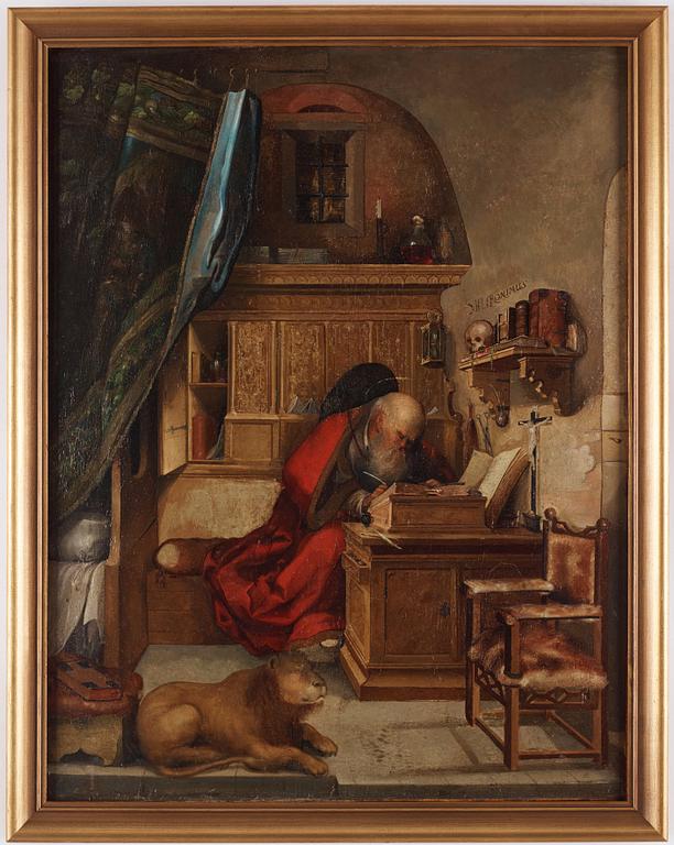 FLEMISH SCHOOL, 17th Century, Saint Jerome in his chamber.