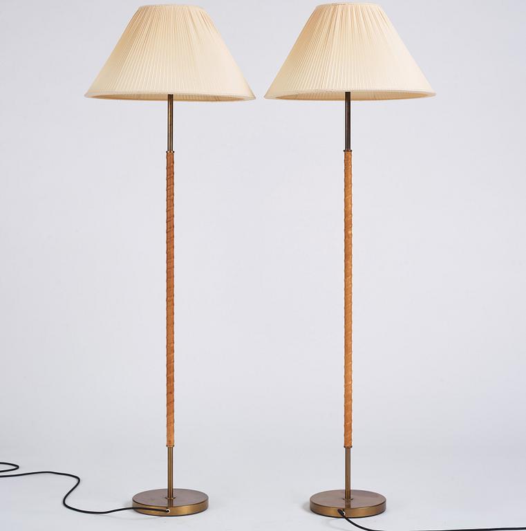 Harald Notini, possibly, a pair of floor lamps, model '15750', Arvid Böhlmarks Lampfabrik, Sweden, 1950-60s.