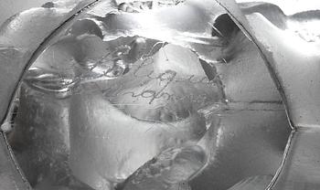 LJUSSTAKAR, 4 st, glas, Lalique, Frankrike, 1900-tal. Sign.