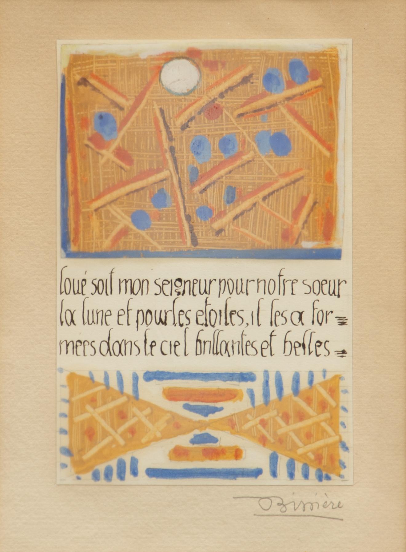 Roger Bissière, "Cantique à notre frère Soleil".