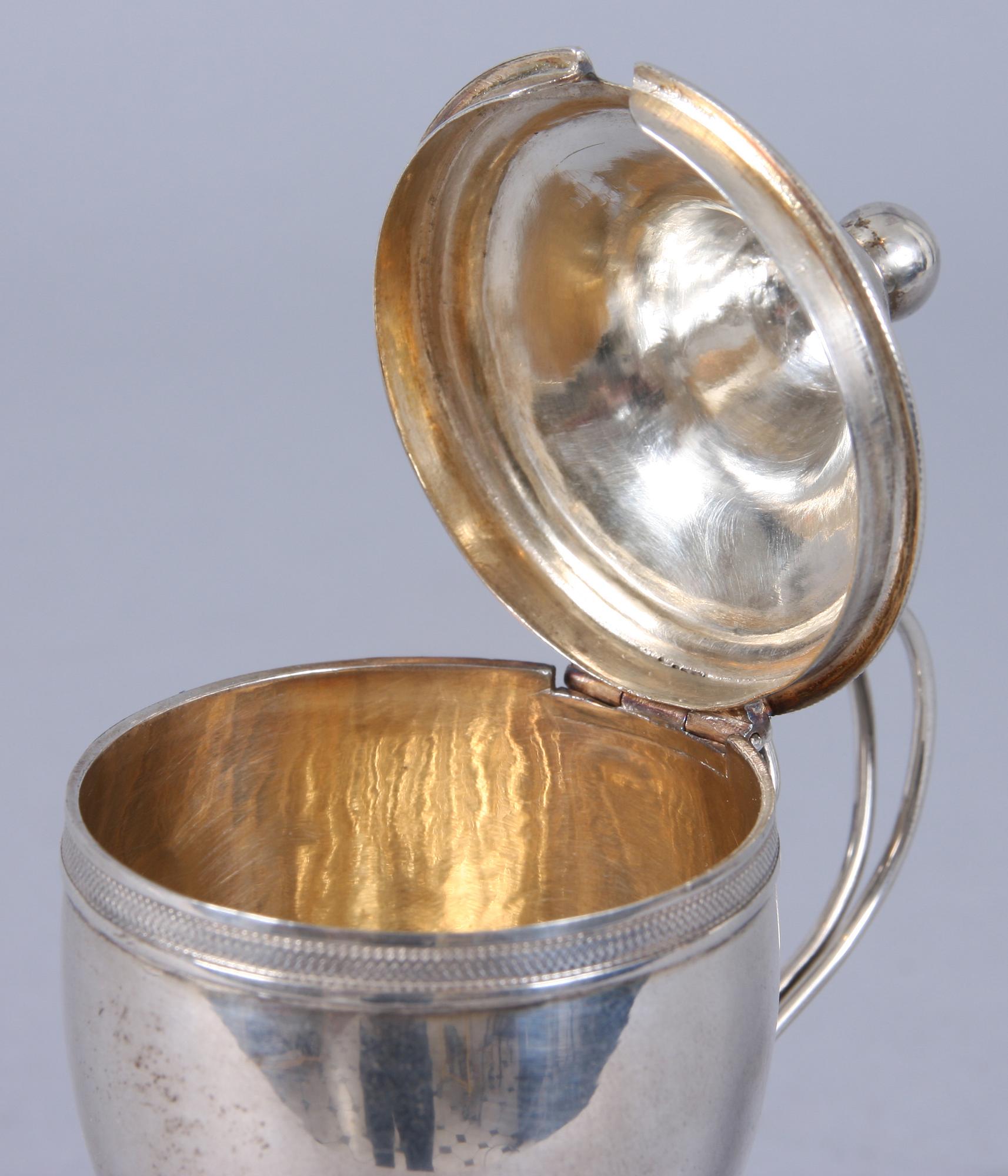 SENAPSKANNA, silver, Bengt Tellander, Jönköping, empire, 1825. 97 gram.