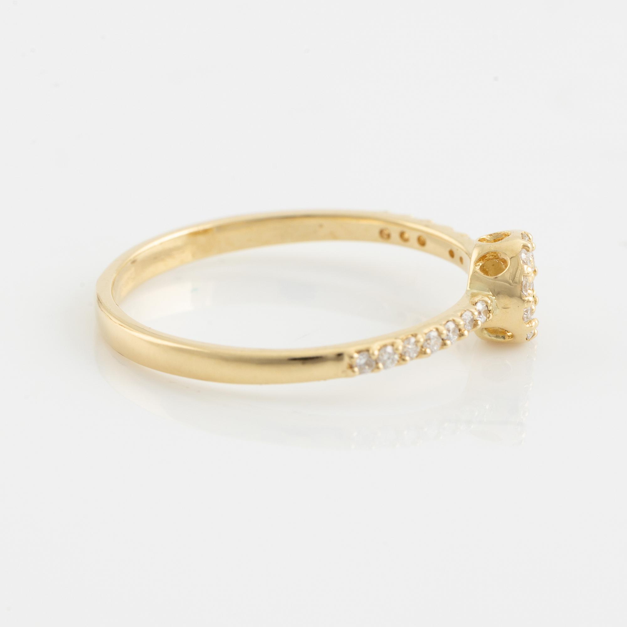 Brilliant cut diamond ring.