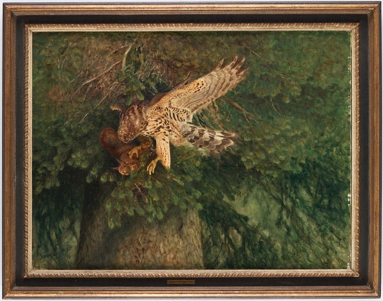Bruno Liljefors, "Drama i skogen".