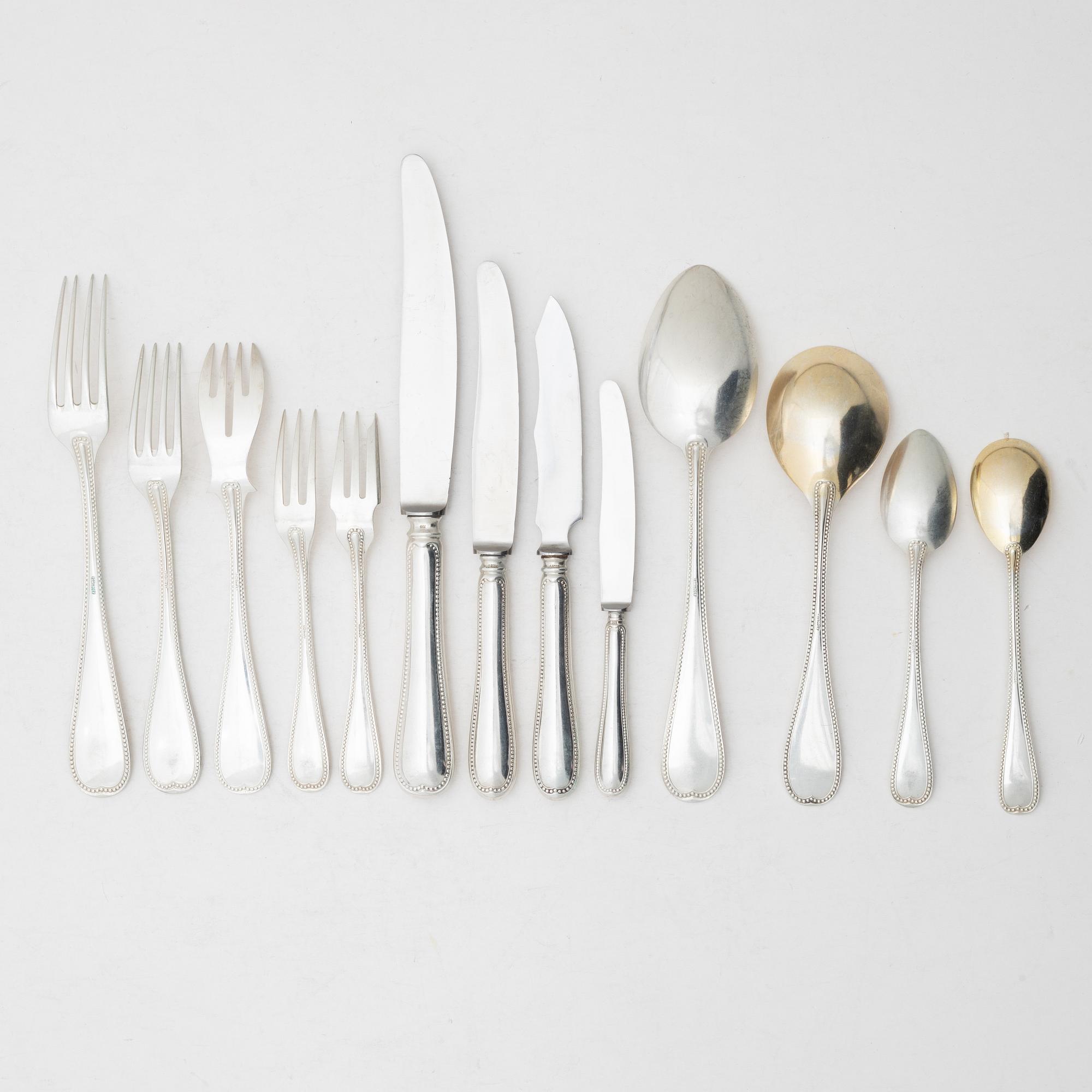 Bestickuppsättning, 80 delar, silver, Tyskland, 1900-tal.